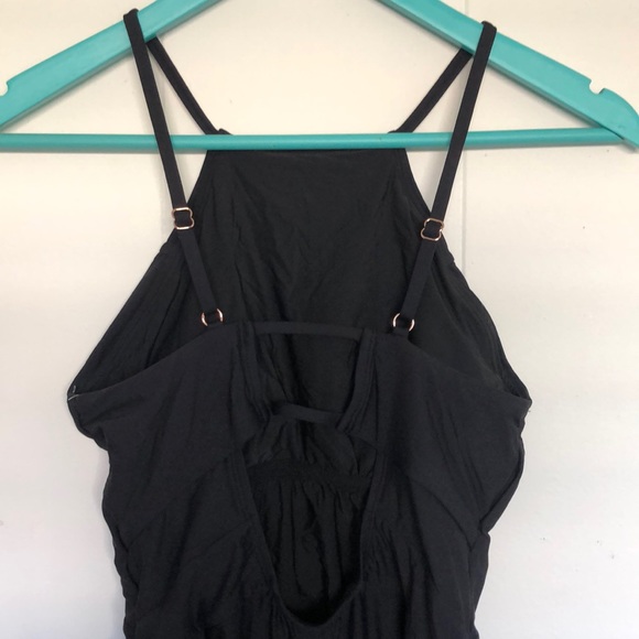 NWT black anthropologie one piece swimsuit - Picture 2 of 6